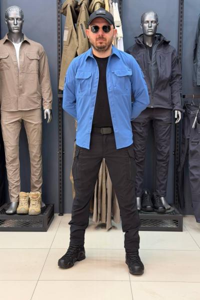 Taktikal 4'lü Kombin Premium Model Mavi Siyah